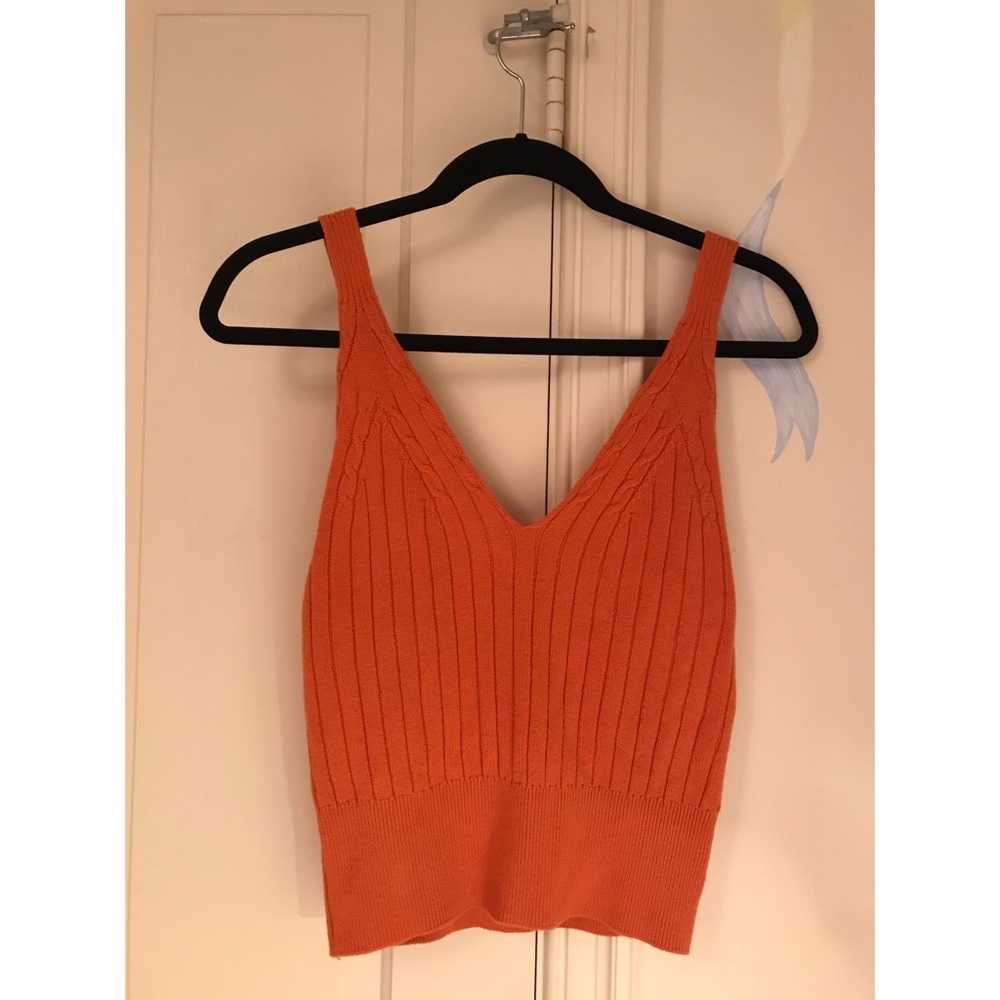 Burnt Orange Sweater Tank